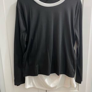 Women’s layered XL blouse black